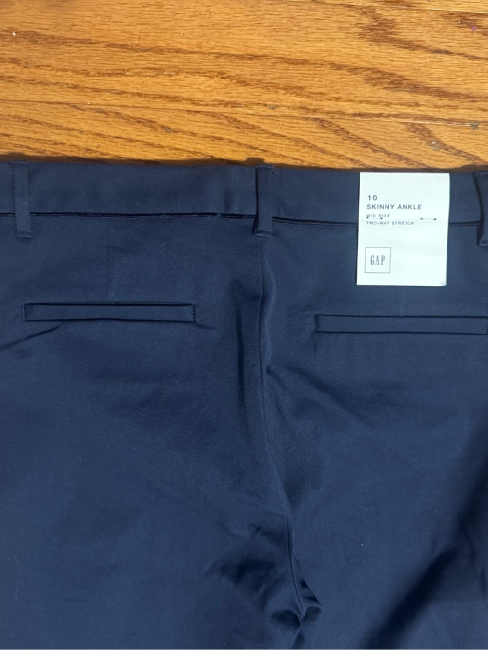 Gap new Skinny Ankle Mid Rise Two Way Stretch Navy Pant slacks 10 women’s - Picture 4 of 9